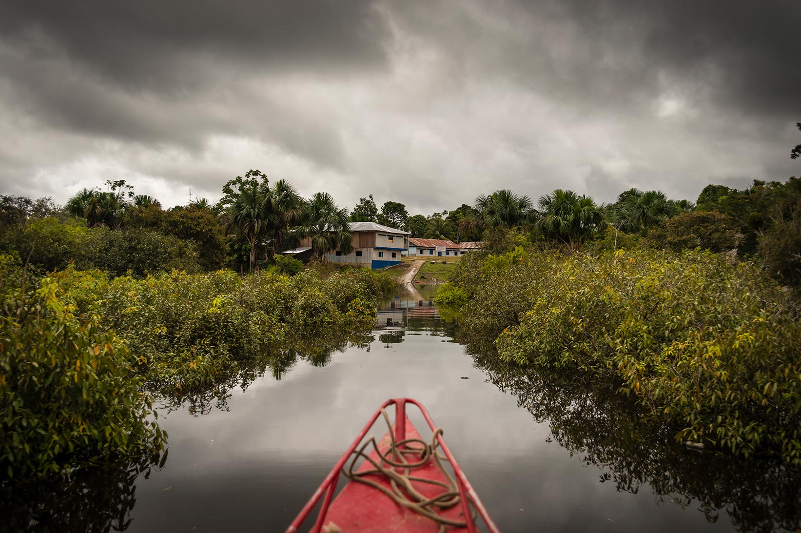 Segundo's community in Peru is accessible by boat only.