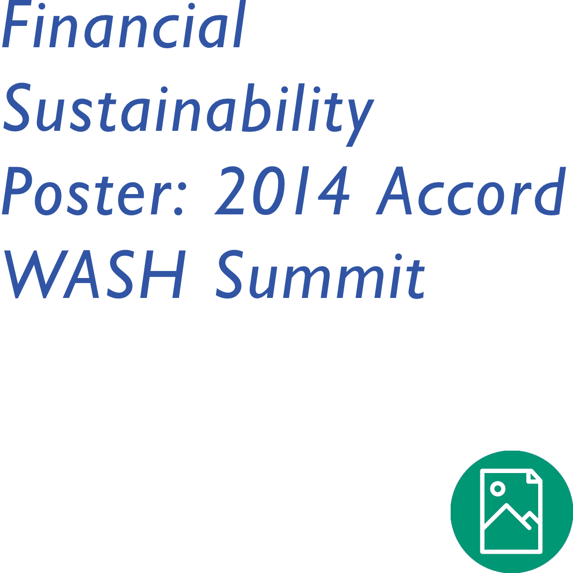 Financial Sustainability